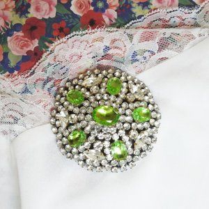Big crystal brooch pin for women, statement bright bling rhinestone broach